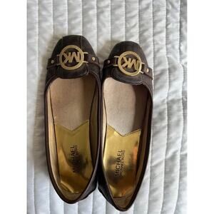 Michael Kors Logo Flats – Black – Women’s Size 7 – Slip On – GUC